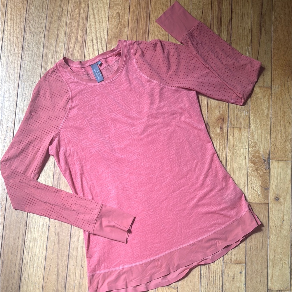 Sweaty Betty Pink Fitted Long Sleeve T-Shirt